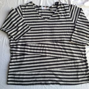 Black and White Striped Top Goth Emo Vampirina Shirt